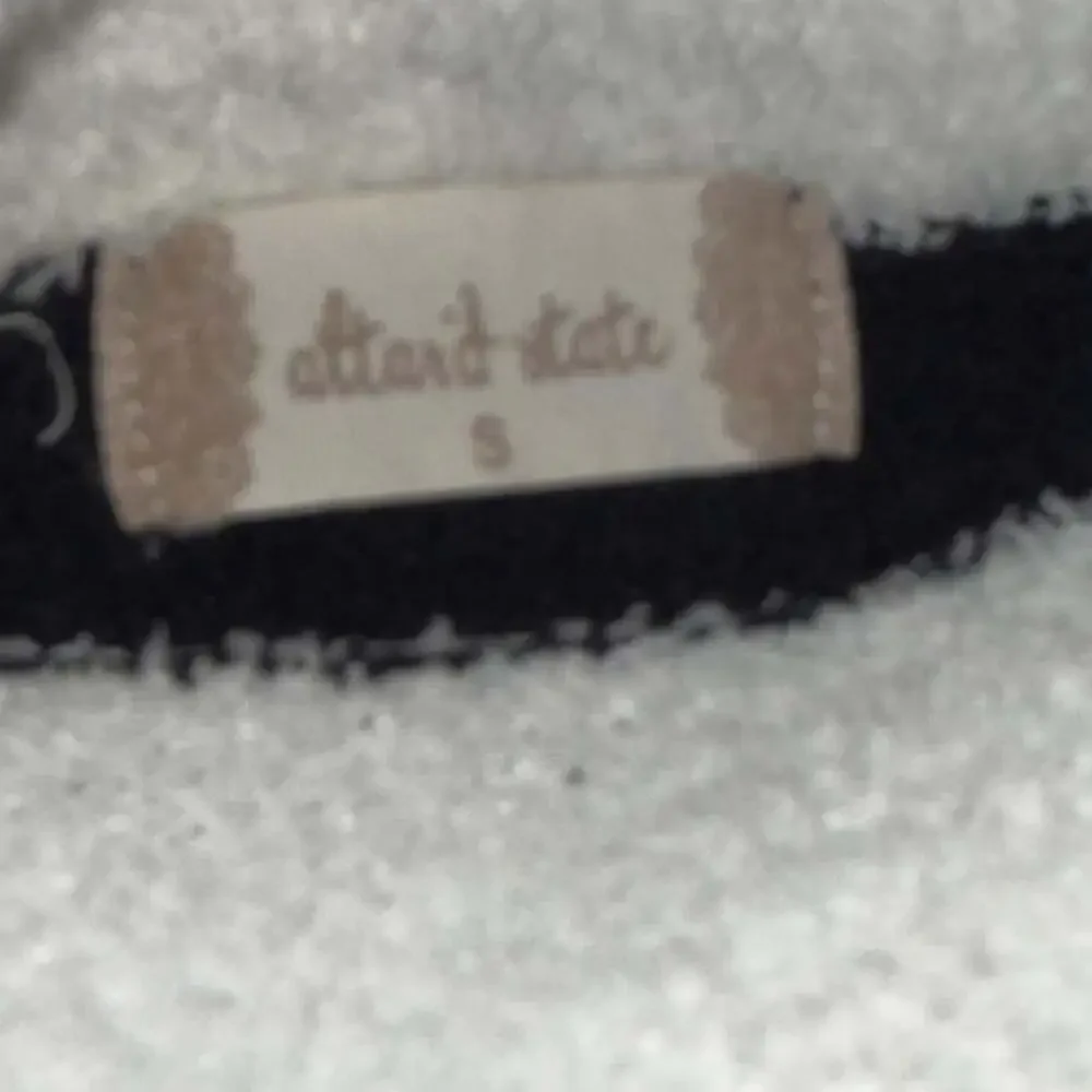 Altar'd State Striped Fuzzy Sweater Size S Cream Black Tan Cozy Knit
